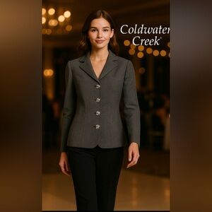 Coldwater Creek Women's Gray Blazer